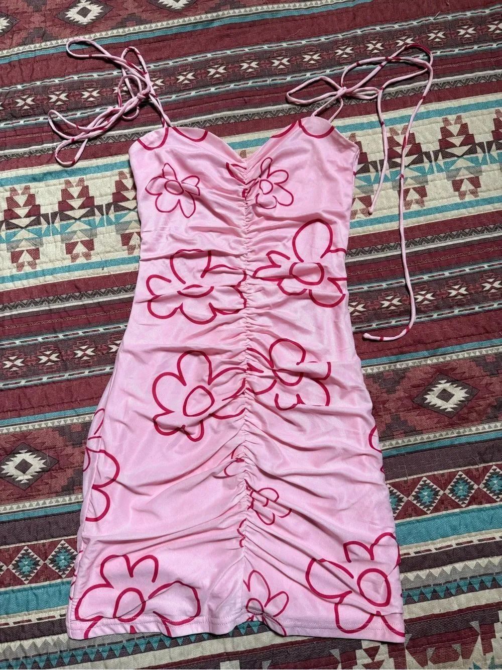Princess Polly Pink Floral mini dress size XS